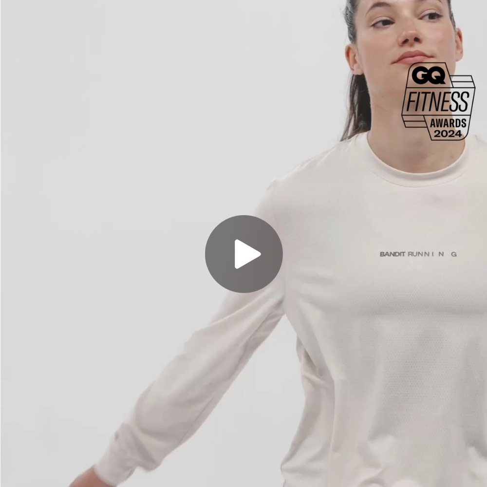 Bandit Running Women's Cream Long Sleeve Tee